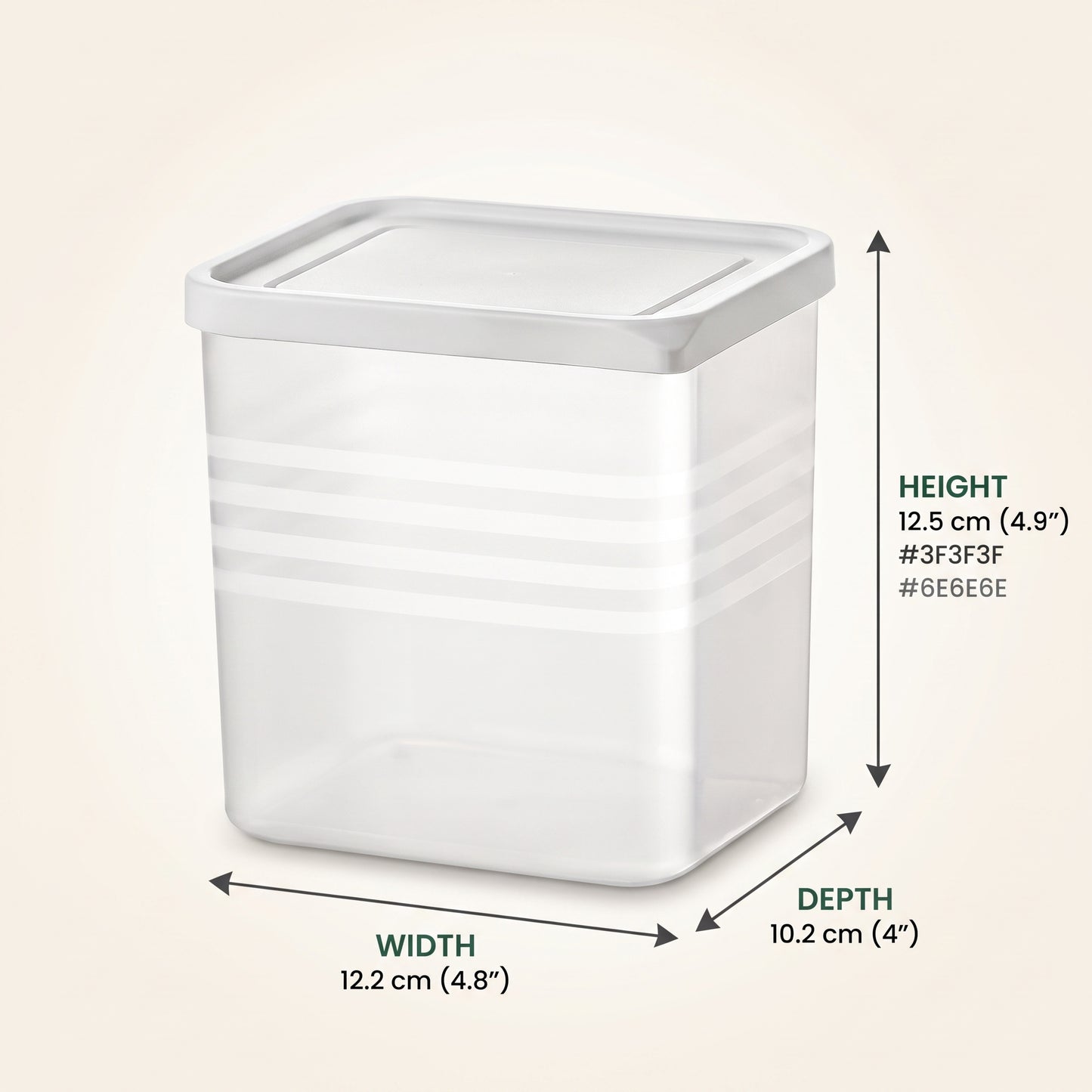 6-Piece Fridge Storage Containers with Airtight Lids | 800ml Stackable Food Organizer Set for Kitchen