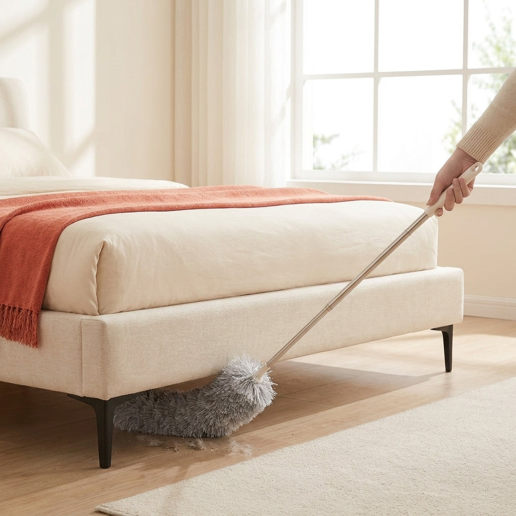 Microfiber Duster with Extendable Pole | Washable Flexible Cleaning Brush for Ceiling Fans, Furniture & Hard-to-Reach Areas