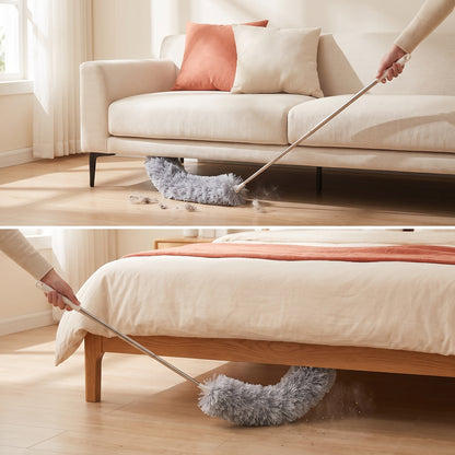 Microfiber Duster with Extendable Pole | Washable Flexible Cleaning Brush for Ceiling Fans, Furniture & Hard-to-Reach Areas