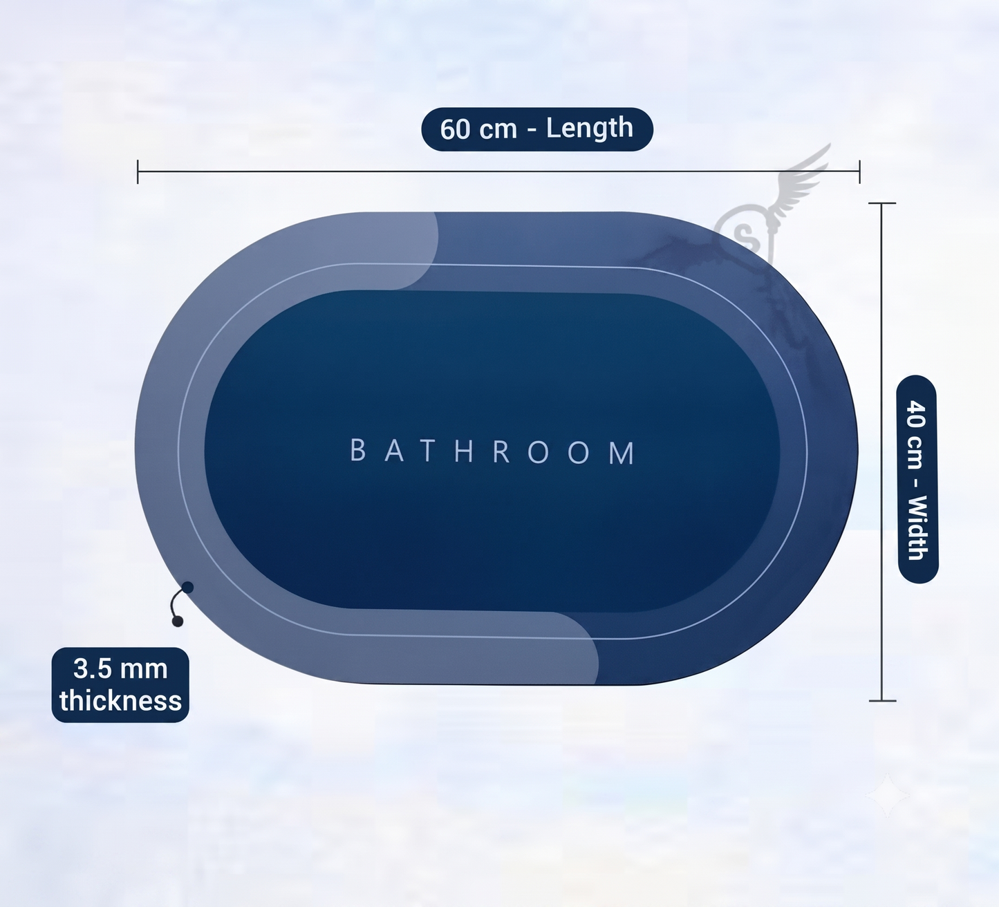 Super Absorbent Quick Dry Bath Mat | Anti-Skid Bathroom & Kitchen Floor Mat (40 × 60 cm)