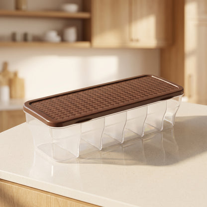 6-Compartment Airtight Masala Box | BPA-Free Spice Storage Container with 6 Spoons (1800ml)