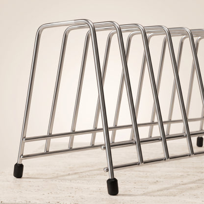 Stainless Steel Plate & Thali Stand | Kitchen Dish Drying & Storage Rack for Plates, Bowls & Lids