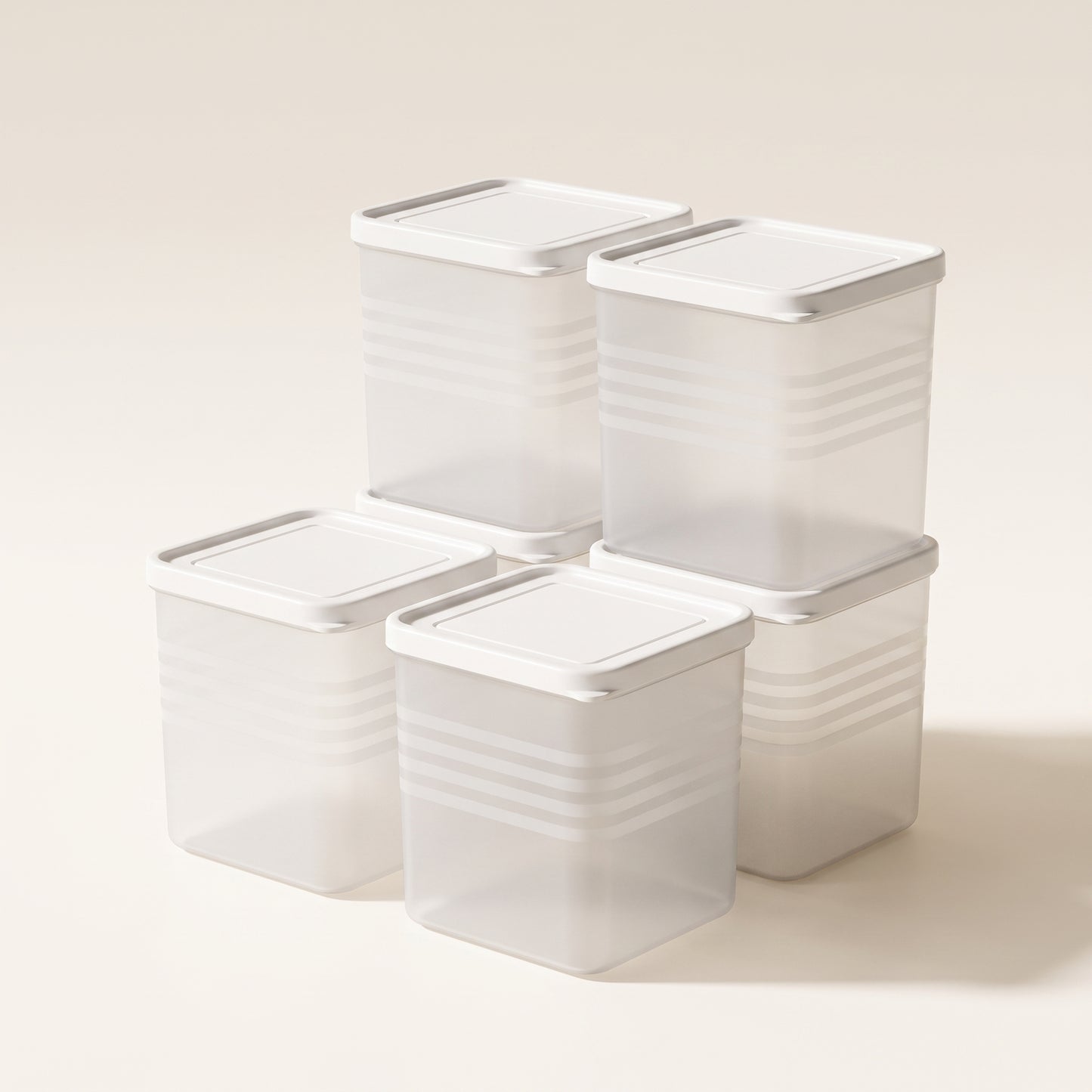 6-Piece Fridge Storage Containers with Airtight Lids | 800ml Stackable Food Organizer Set for Kitchen