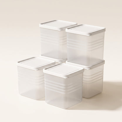 6-Piece Fridge Storage Containers with Airtight Lids | 800ml Stackable Food Organizer Set for Kitchen