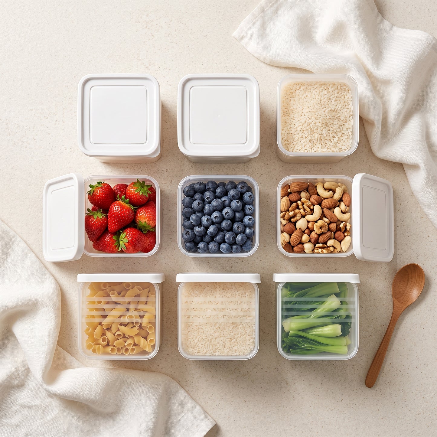 6-Piece Fridge Storage Containers with Airtight Lids | 800ml Stackable Food Organizer Set for Kitchen