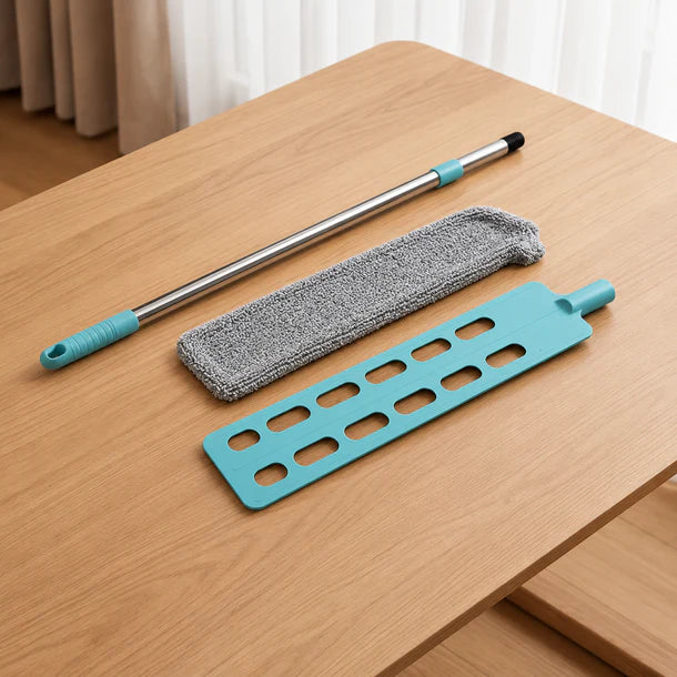 Microfiber Dust Cleaner with Extendable Stainless Steel Handle | Washable Retractable Duster
