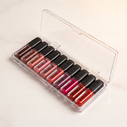 10-Piece Waterproof Matte Liquid Lipstick Set | Long-Lasting, Non-Transfer & Smudge-Proof Lip Colors for Women