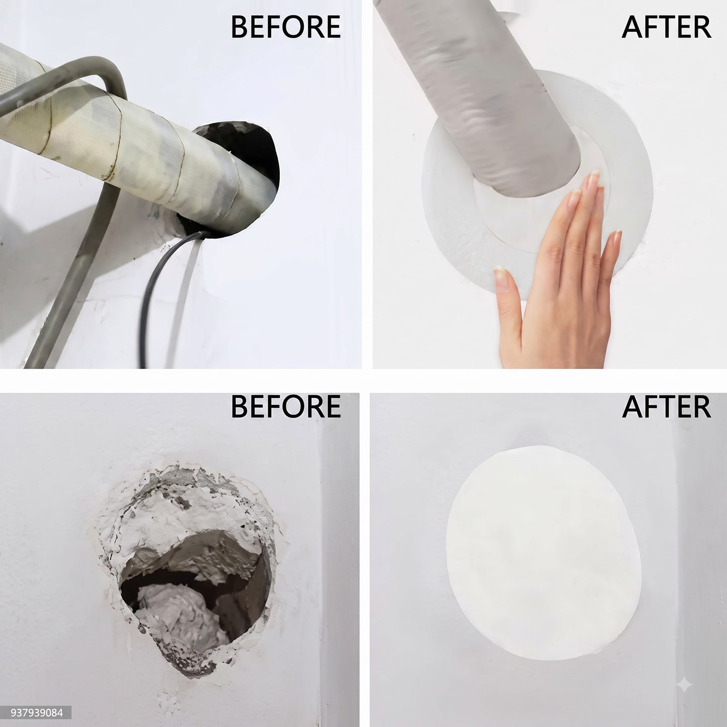 Multi-Purpose Wall Hole Sealing Cement Putty for AC Pipe Gaps, Cracks & Wall Voids | Waterproof White Repair Sealant Clay Pack of 1