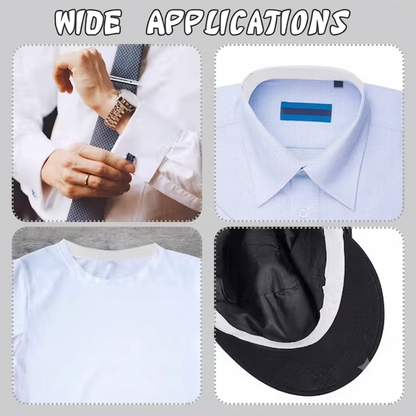 2 Rolls Disposable Shirt Collar Sweat Pads | Self-Adhesive Sweat Absorbing Collar Protector Tape
