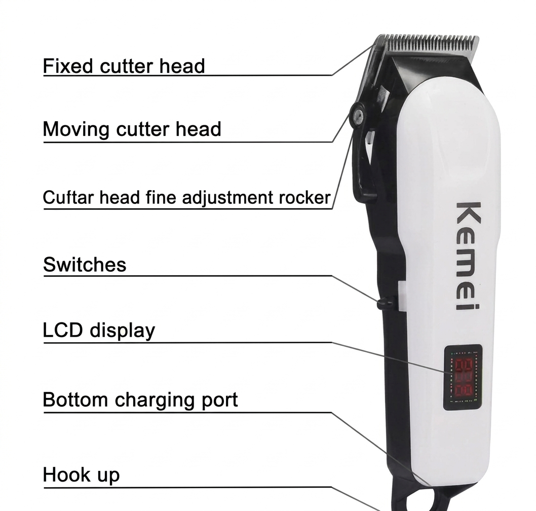 Professional 4-in-1 Cordless Multi-Functional Grooming Trimmer with Multiple Heads for Beard, Hair, Nose & Body Care