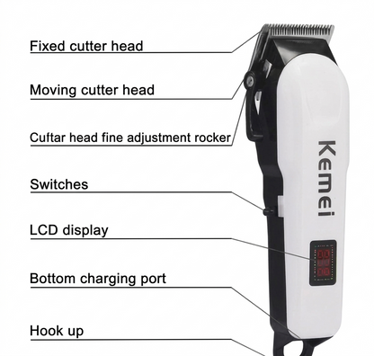 Professional 4-in-1 Cordless Multi-Functional Grooming Trimmer with Multiple Heads for Beard, Hair, Nose & Body Care