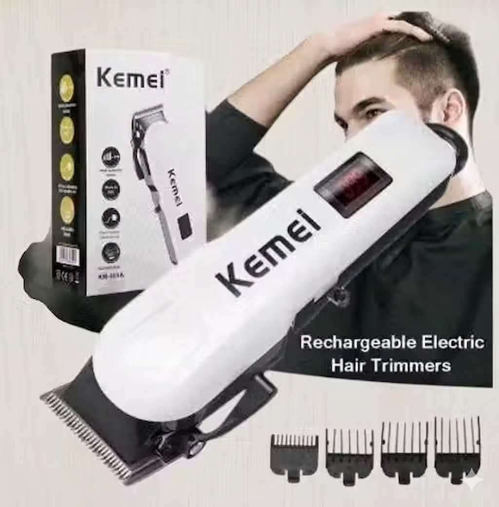 Professional 4-in-1 Cordless Multi-Functional Grooming Trimmer with Multiple Heads for Beard, Hair, Nose & Body Care