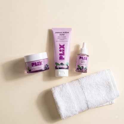 Plix Jamun Active Acne Face Cleanser | Salicylic Acid Face Wash with Betaine, Azelaic Acid & Jamun Extract for Acne-Prone, Oily & Combination Skin | Deep Cleansing Daily Face Wash